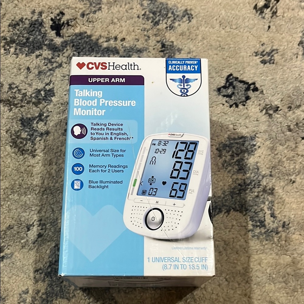 CVS Health Talking Blood Pressure Monitor - White